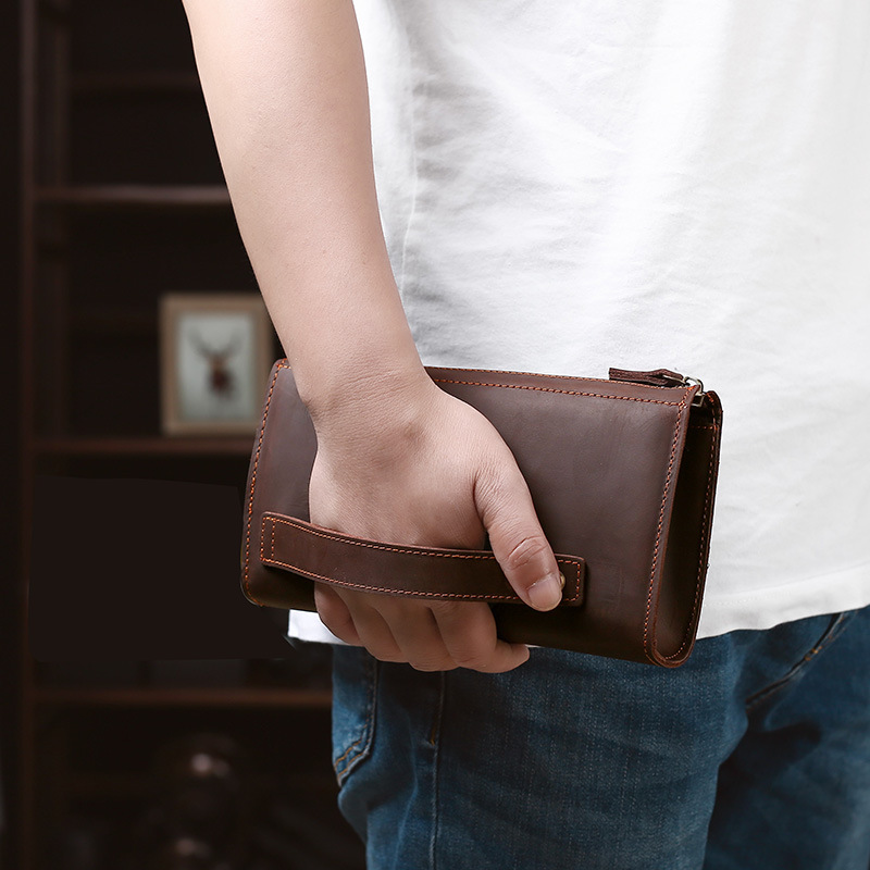 Leather Wallet Men - Мужские клатчи, длинные сумки, деловые винтажные