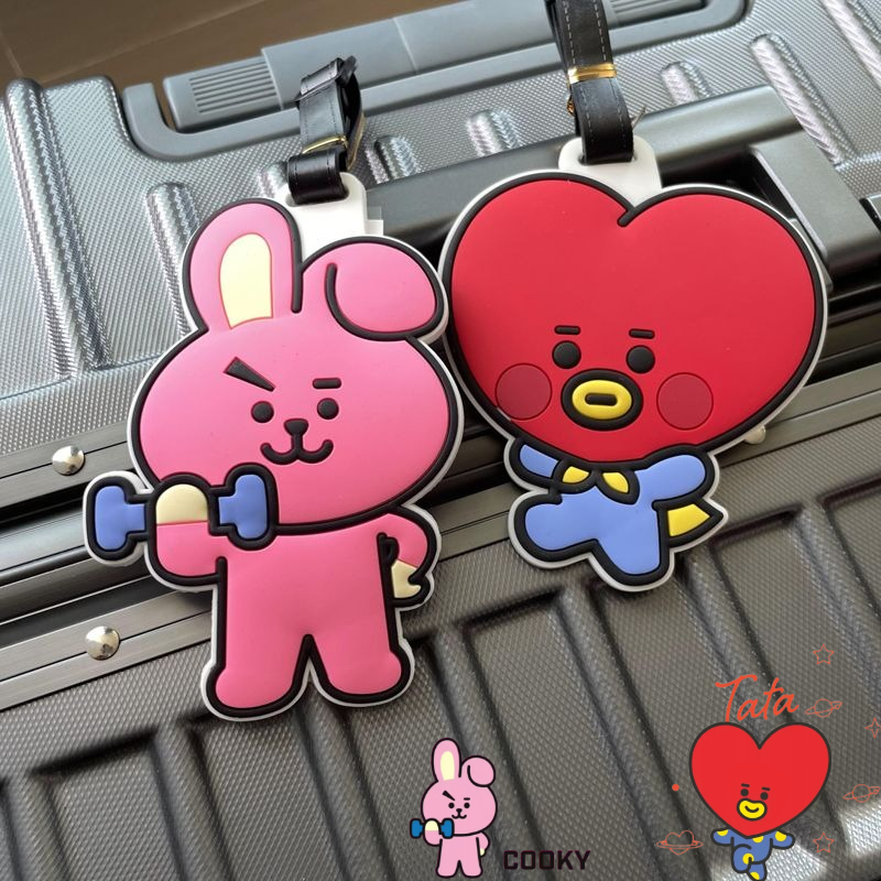 BT21 Мультяшный милый брелок-б – обзор и цена Travel Luggage Set
